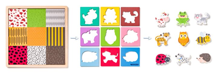 Woody - Dřevěné puzzle se zvířátky