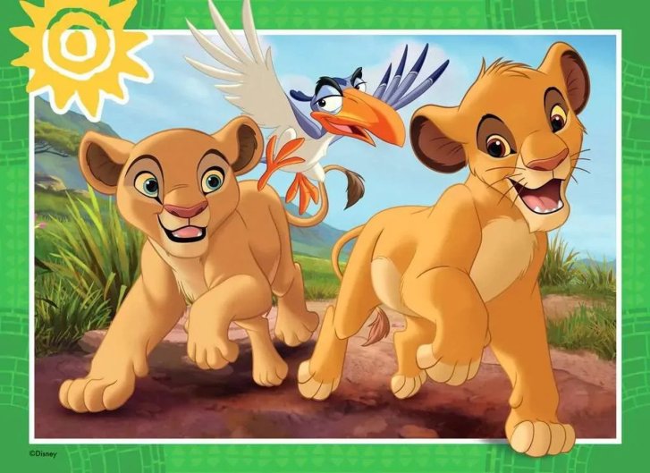 Puzzle 4x42 - Disney: Lví král