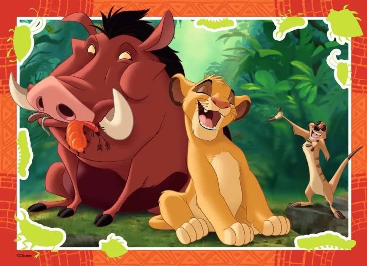 Puzzle 4x42 - Disney: Lví král