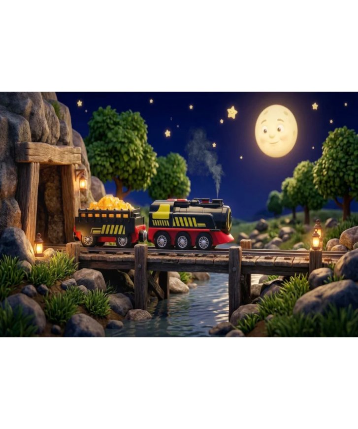Woody – Elektrická lokomotiva s párou a vagónem