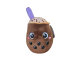 Plyšový Bubble Tea 17 cm Tmavě Hnědá